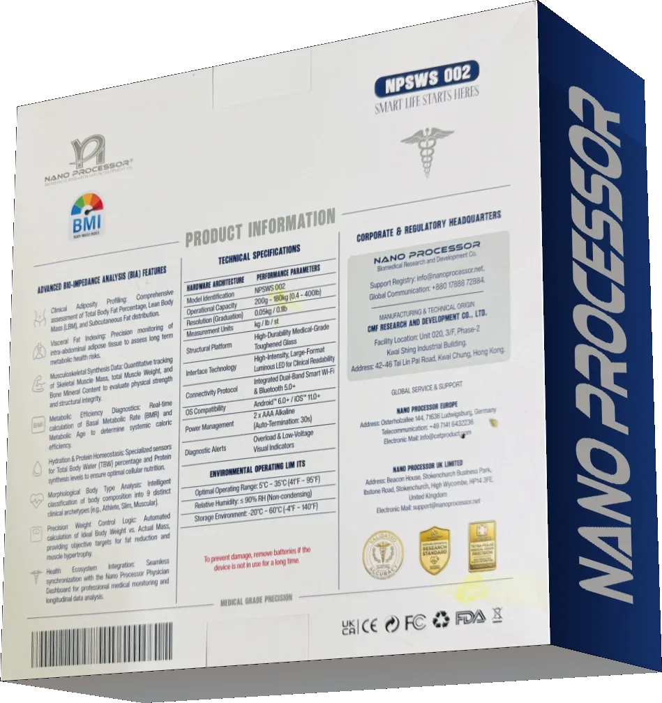 Nano Processor NPSWS 002 box back showing the full technical specification panel